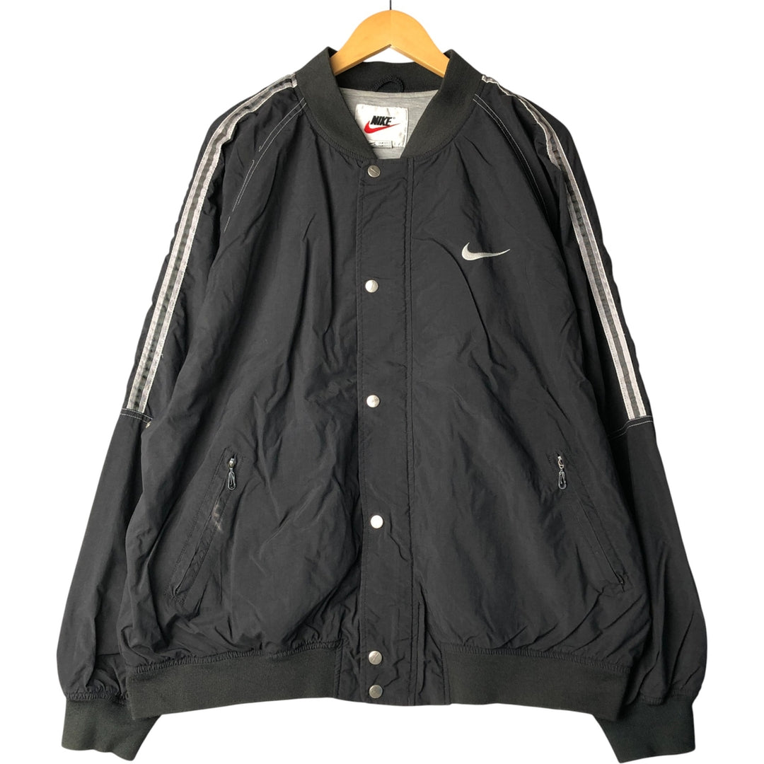 90'S Nike NIKE Nylon Jacket Men's XL Size Vintage Nylon black type Vintage Second Hand
