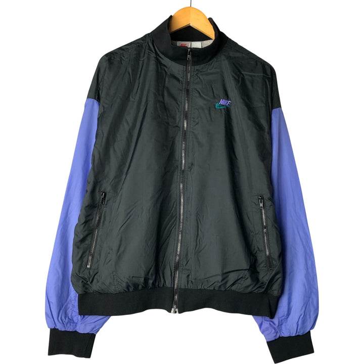 90'S Nike Silver Tag Back Logo Windbreaker Men's Size L unclear black type Vintage Second Hand