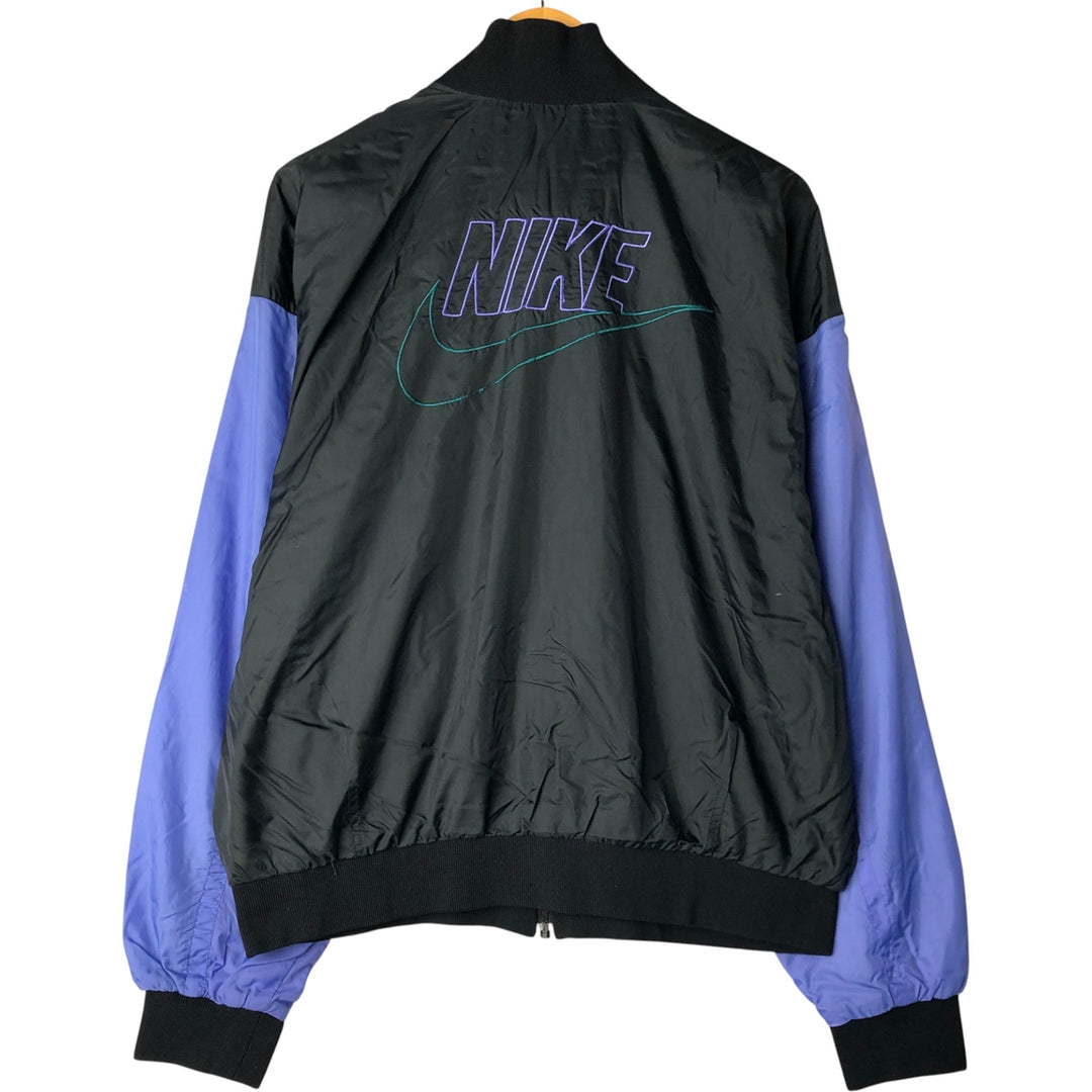 90'S Nike Silver Tag Back Logo Windbreaker Men's Size L unclear black type Vintage Second Hand