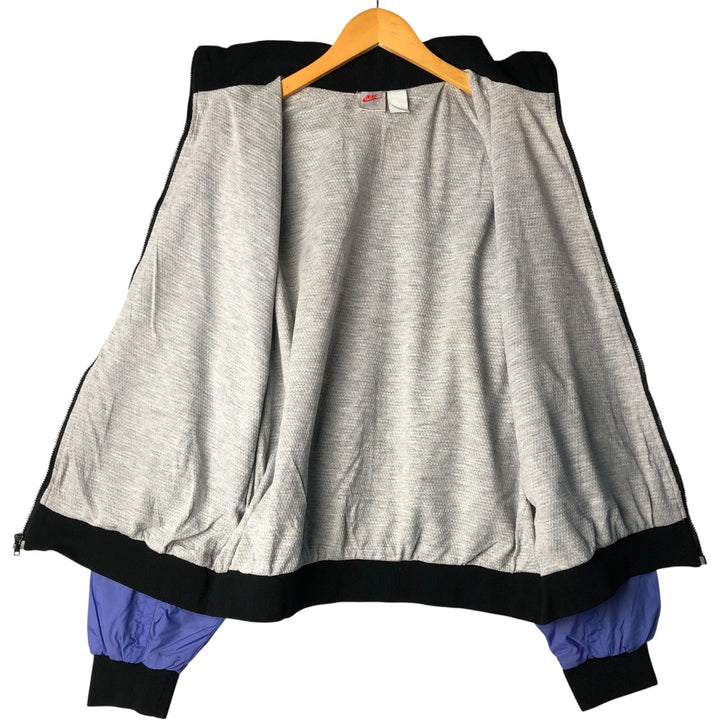 90'S Nike Silver Tag Back Logo Windbreaker Men's Size L unclear black type Vintage Second Hand