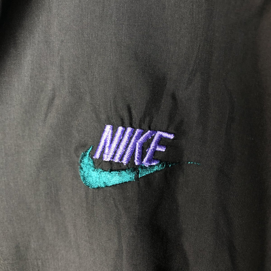 90'S Nike Silver Tag Back Logo Windbreaker Men's Size L unclear black type Vintage Second Hand