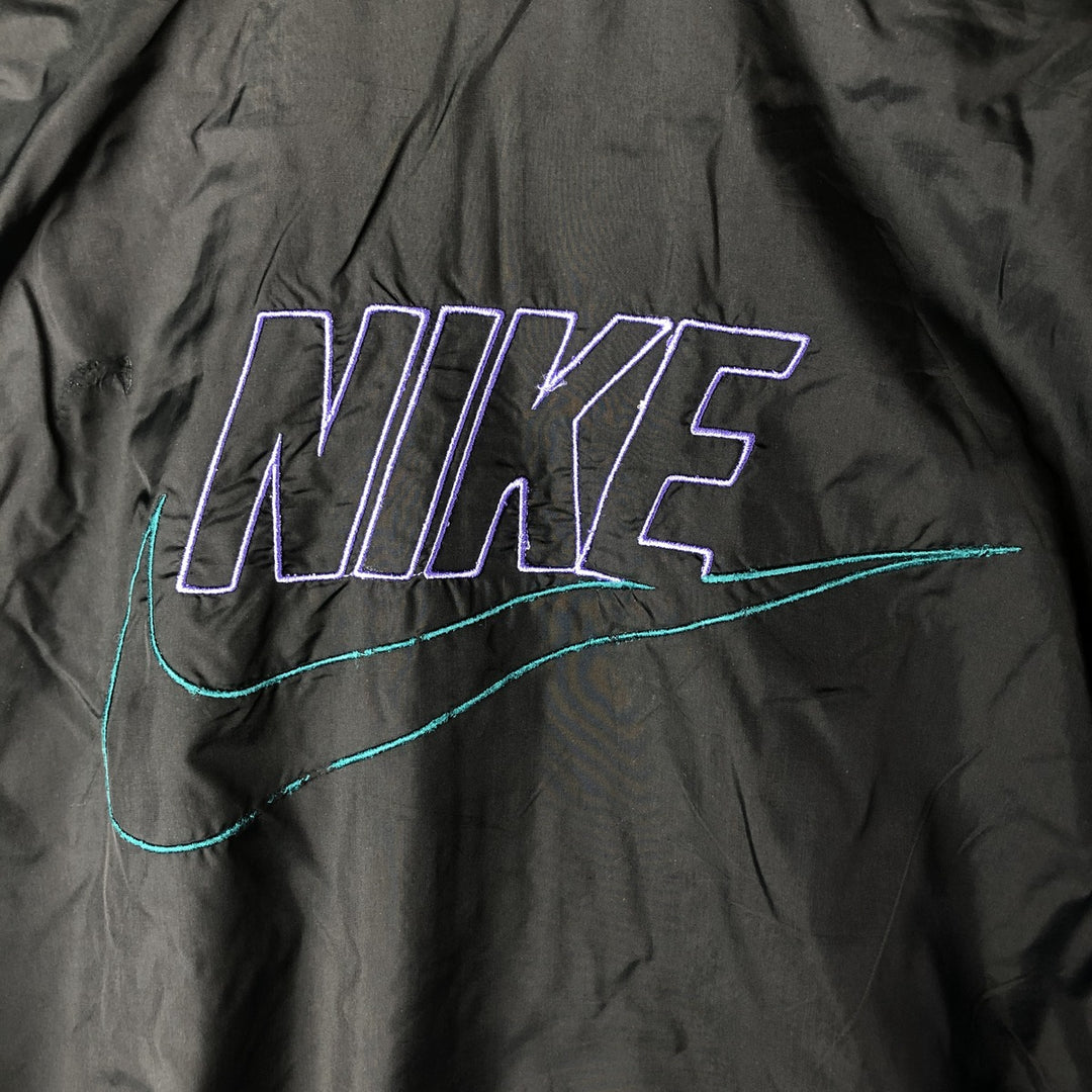 90'S Nike Silver Tag Back Logo Windbreaker Men's Size L unclear black type Vintage Second Hand