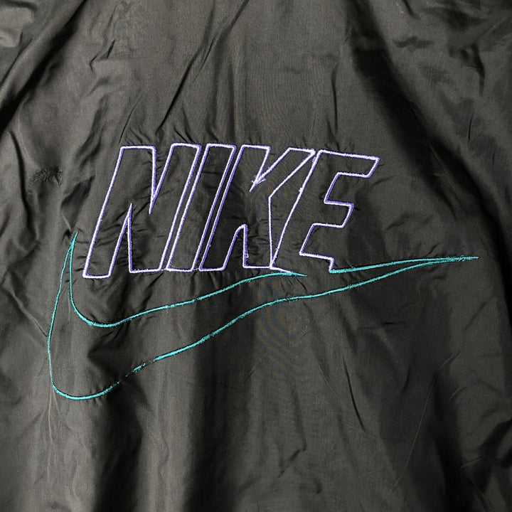 90'S Nike Silver Tag Back Logo Windbreaker Men's Size L unclear black type Vintage Second Hand