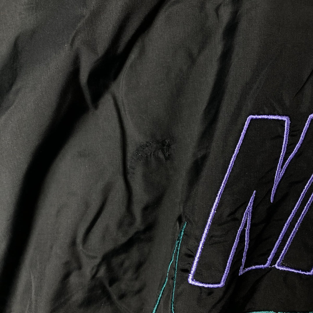 90'S Nike Silver Tag Back Logo Windbreaker Men's Size L unclear black type Vintage Second Hand