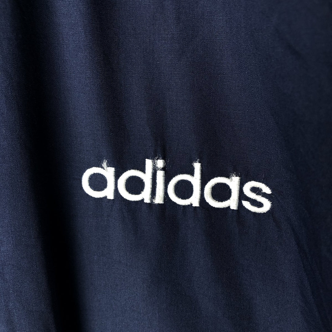 90'S Adidas Windbreaker Men's Size L Vintage polyester navy blue type Vintage Second Hand