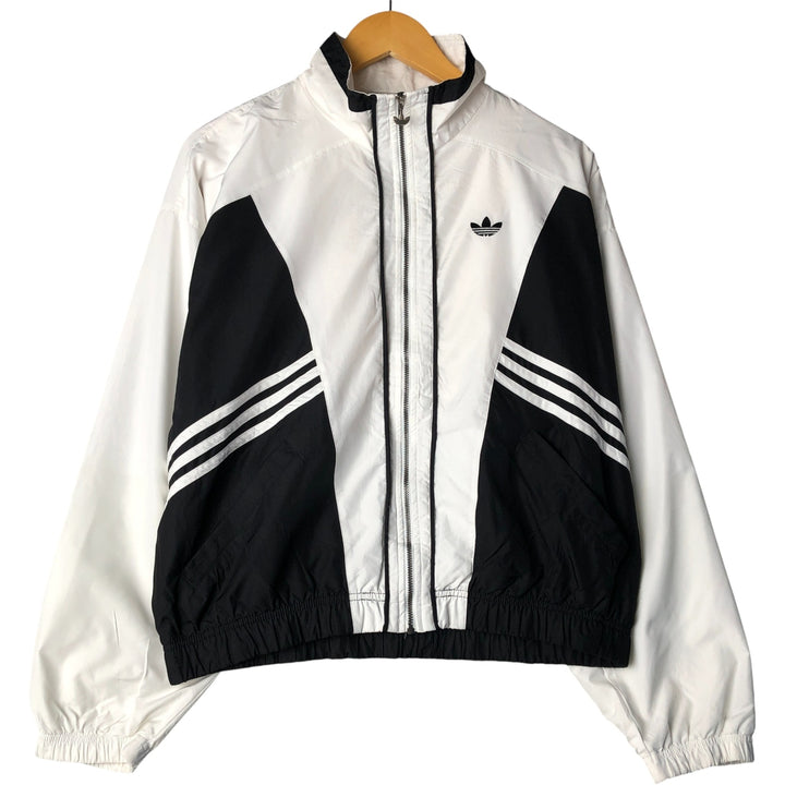 Vintage 80s-90'S Adidas back logo windbreaker, size M, men's polyester white type Vintage Second Hand