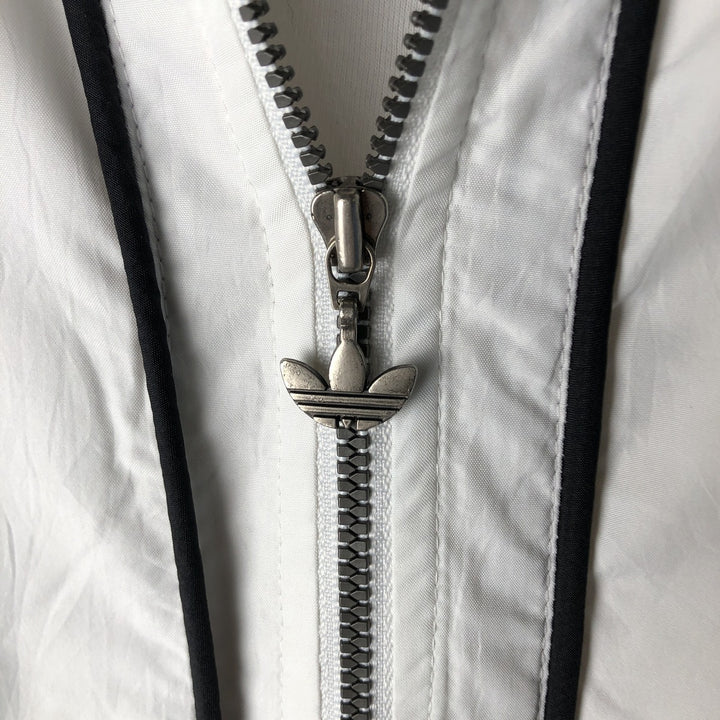 Vintage 80s-90'S Adidas back logo windbreaker, size M, men's polyester white type Vintage Second Hand