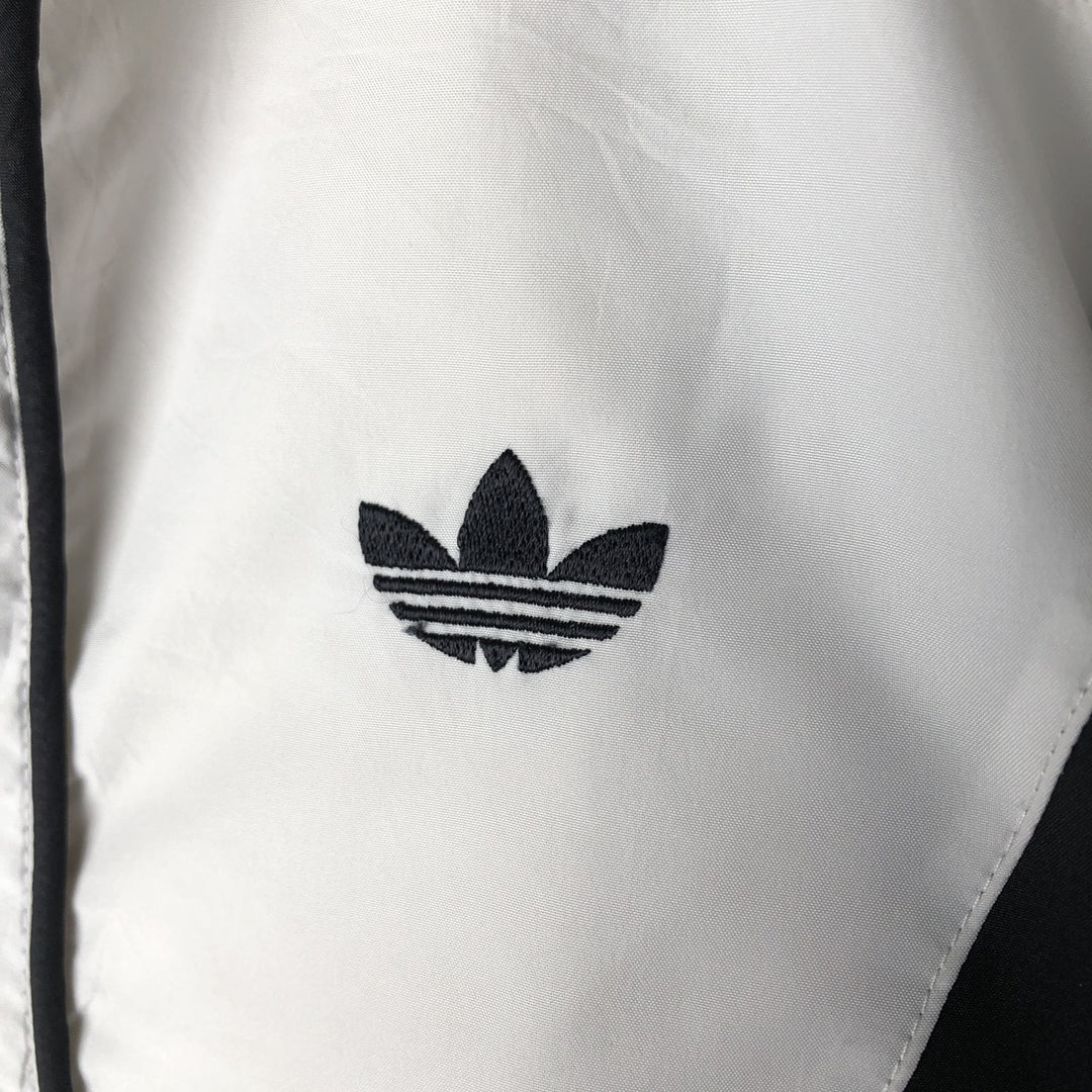 Vintage 80s-90'S Adidas back logo windbreaker, size M, men's polyester white type Vintage Second Hand