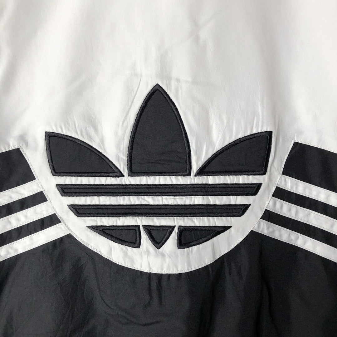 Vintage 80s-90'S Adidas back logo windbreaker, size M, men's polyester white type Vintage Second Hand