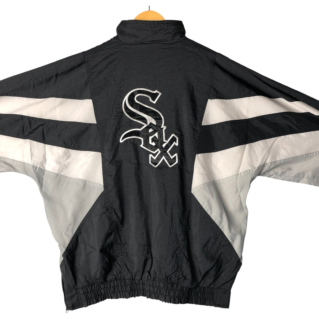 Starter MLB Chicago White Sox Half-Zip Nylon Pullover, Men's Size XL Nylon black type Vintage Second Hand