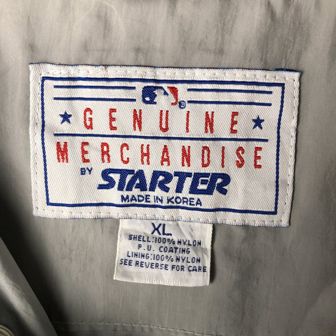 Starter MLB Chicago White Sox Half-Zip Nylon Pullover, Men's Size XL Nylon black type Vintage Second Hand