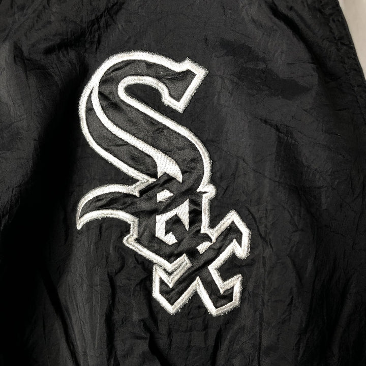 Starter MLB Chicago White Sox Half-Zip Nylon Pullover, Men's Size XL Nylon black type Vintage Second Hand