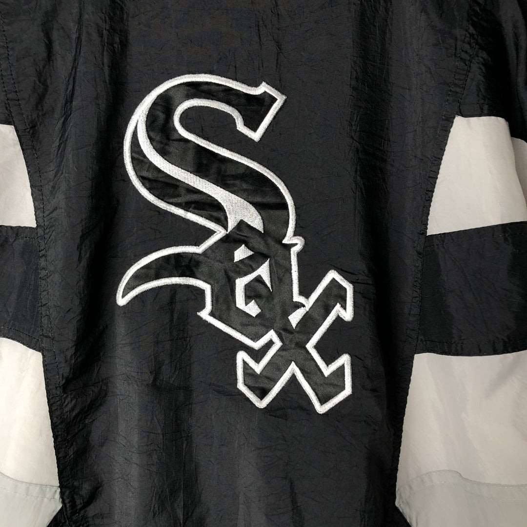 Starter MLB Chicago White Sox Half-Zip Nylon Pullover, Men's Size XL Nylon black type Vintage Second Hand