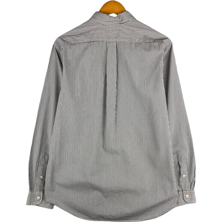 Ralph Lauren long sleeve button down striped shirt, men's size L cotton white type Vintage Second Hand