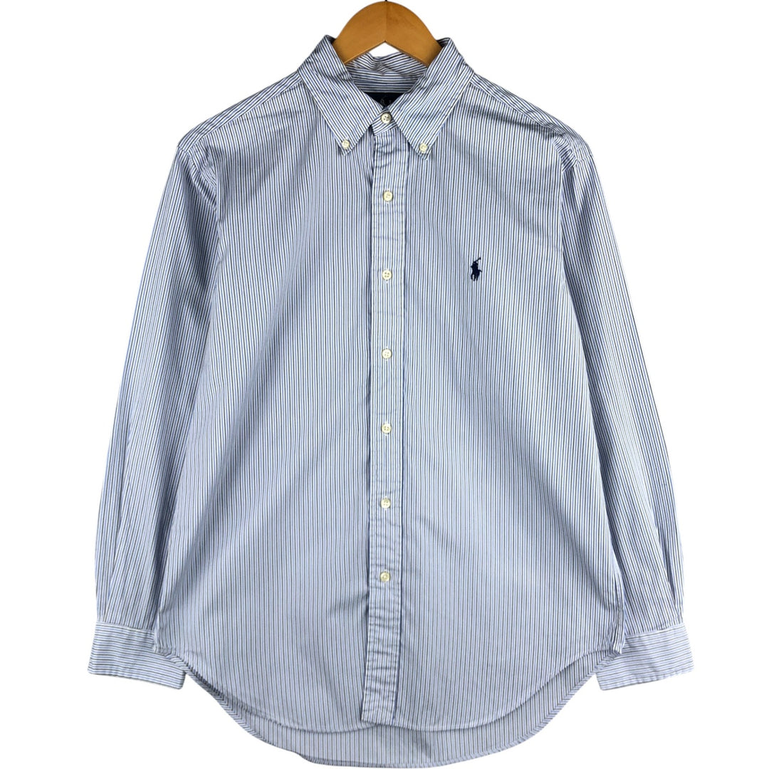 Ralph Lauren Classic Fit Multi-Stripe Long Sleeve Button-Down Striped Shirt, Men's Size Medium cotton white type Vintage Second Hand