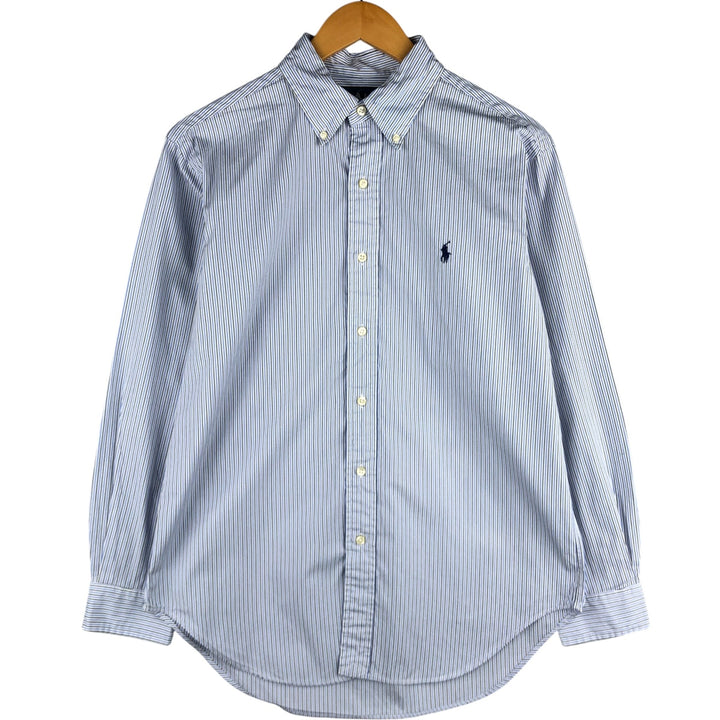 Ralph Lauren Classic Fit Multi-Stripe Long Sleeve Button-Down Striped Shirt, Men's Size Medium cotton white type Vintage Second Hand