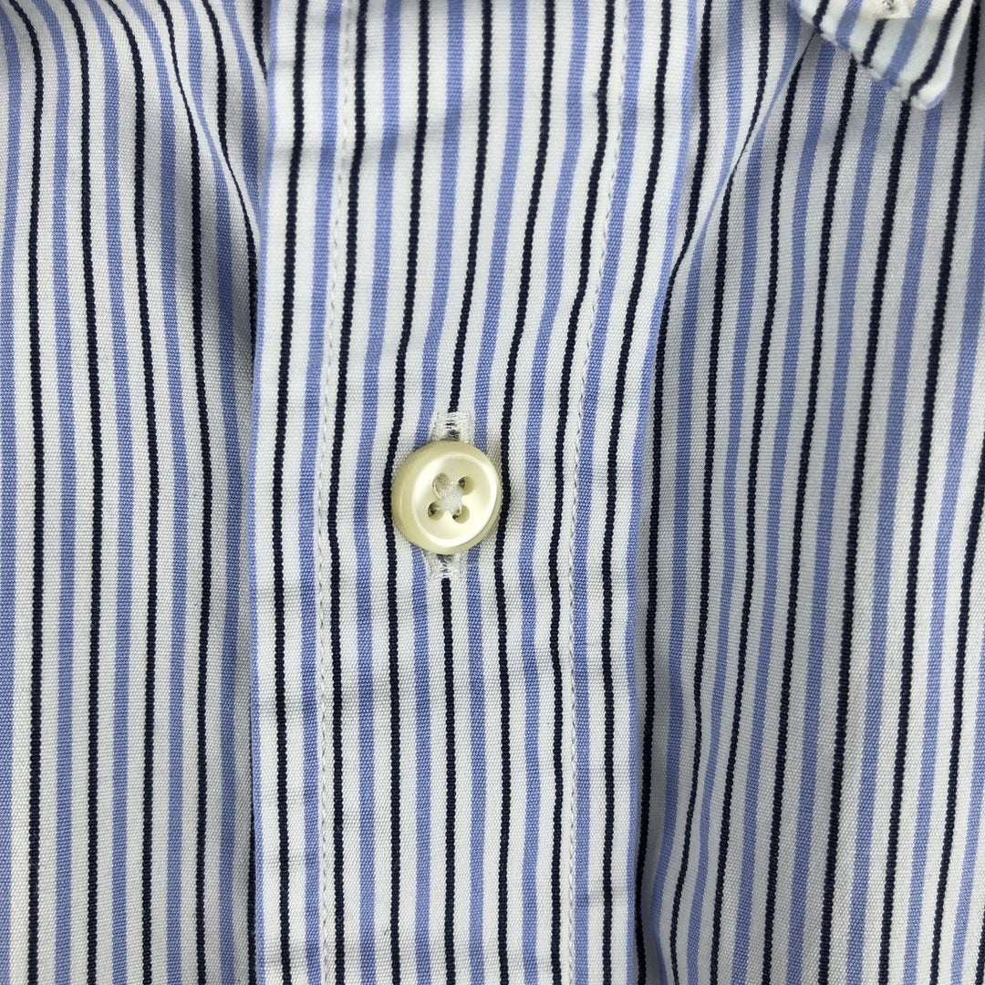 Ralph Lauren Classic Fit Multi-Stripe Long Sleeve Button-Down Striped Shirt, Men's Size Medium cotton white type Vintage Second Hand