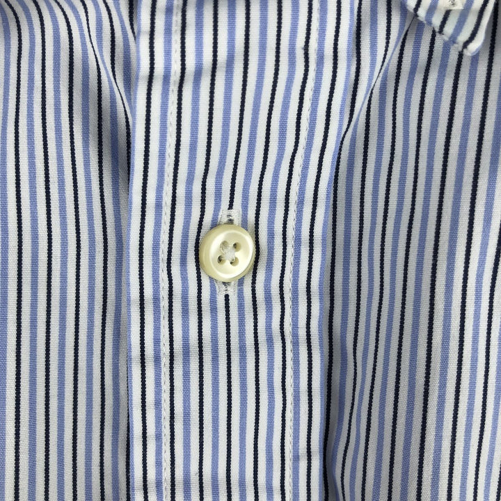 Ralph Lauren Classic Fit Multi-Stripe Long Sleeve Button-Down Striped Shirt, Men's Size Medium cotton white type Vintage Second Hand