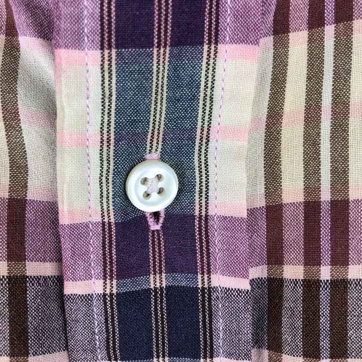 Ralph Lauren BLAKE long sleeve button down check shirt, men's XL size cotton pink type Vintage Second Hand