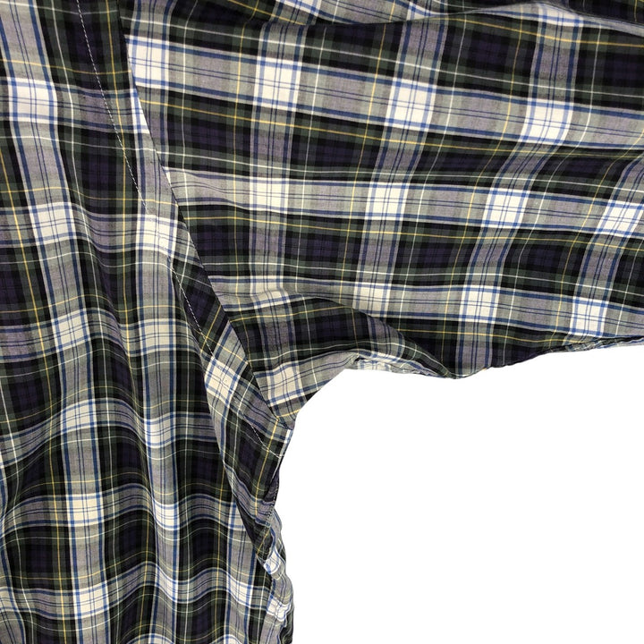 Ralph Lauren BLAKE long sleeve button down check shirt, men's size L cotton navy blue type Vintage Second Hand