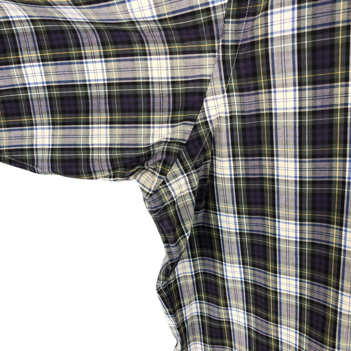 Ralph Lauren BLAKE long sleeve button down check shirt, men's size L cotton navy blue type Vintage Second Hand