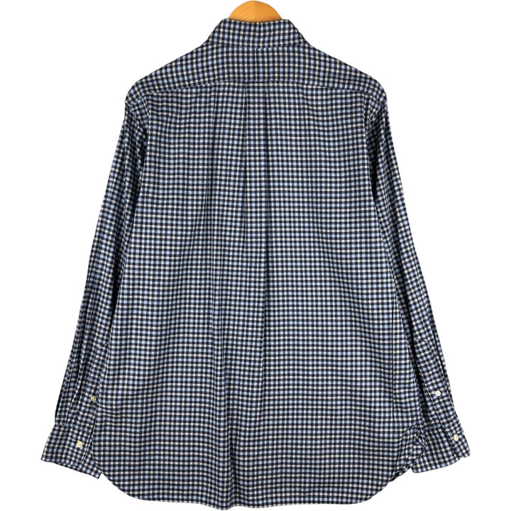 Ralph Lauren Classic Fit Long Sleeve Button Down Check Shirt Men's Size L cotton Blue type light blue Vintage Second Hand