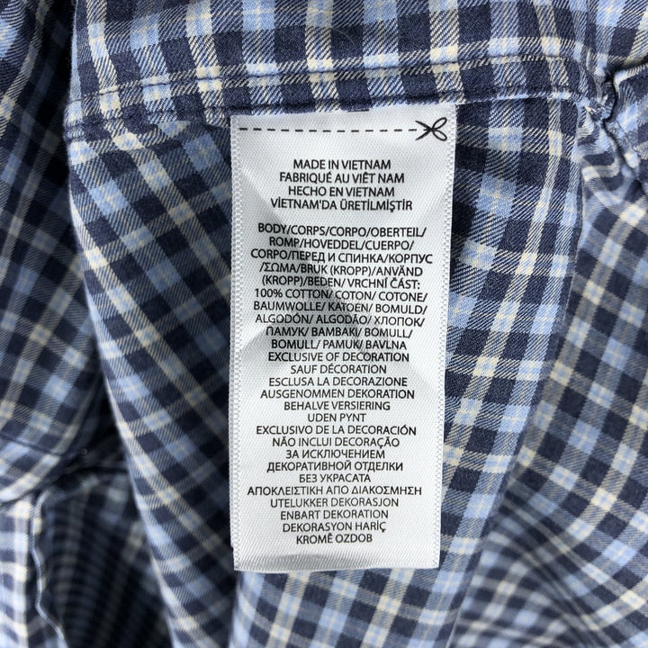 Ralph Lauren Classic Fit Long Sleeve Button Down Check Shirt Men's Size L cotton Blue type light blue Vintage Second Hand