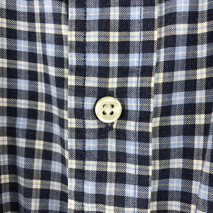 Ralph Lauren Classic Fit Long Sleeve Button Down Check Shirt Men's Size L cotton Blue type light blue Vintage Second Hand