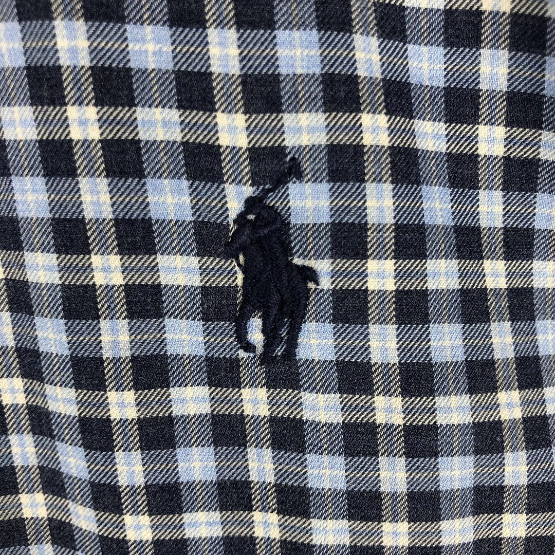 Ralph Lauren Classic Fit Long Sleeve Button Down Check Shirt Men's Size L cotton Blue type light blue Vintage Second Hand