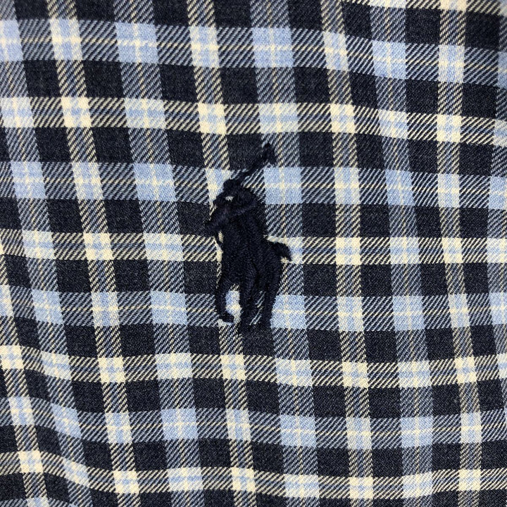 Ralph Lauren Classic Fit Long Sleeve Button Down Check Shirt Men's Size L cotton Blue type light blue Vintage Second Hand