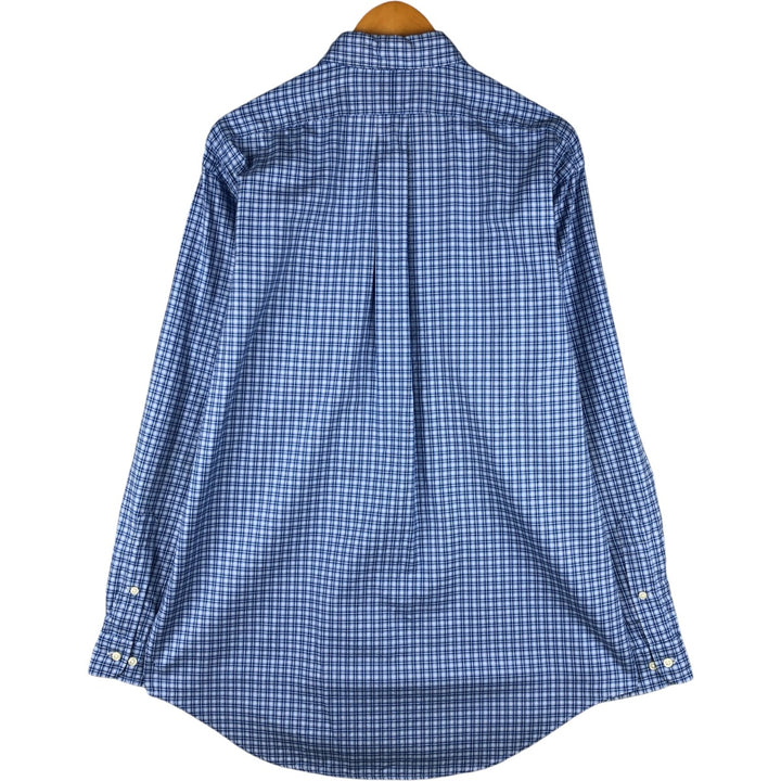 Ralph Lauren Classic Fit Long Sleeve Button Down Check Shirt, Men's Size L cotton Blue type light blue Vintage Second Hand