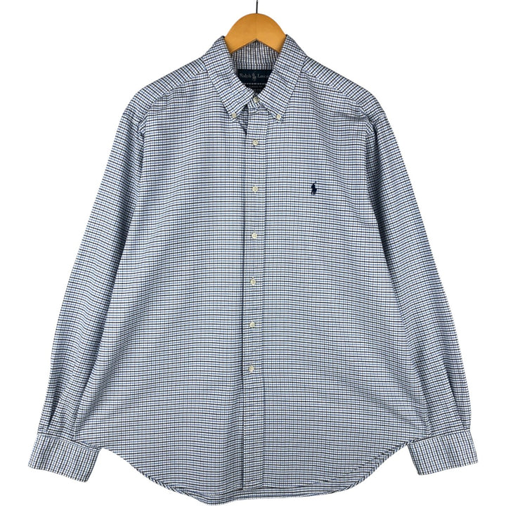 Ralph Lauren Classic Fit Long Sleeve Button Down Check Shirt Men's XL cotton white type Vintage Second Hand