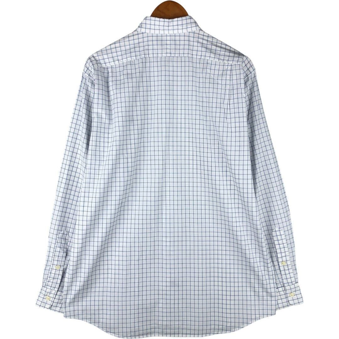 Ralph Lauren POLO by Ralph Lauren LOWELL SPORT long-sleeved cotton check shirt, men's size M cotton white type Vintage Second Hand