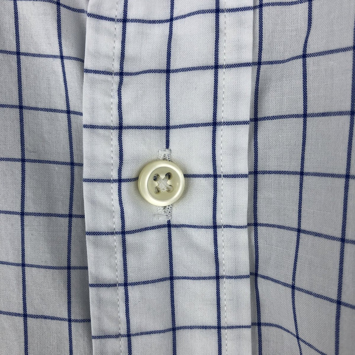 Ralph Lauren POLO by Ralph Lauren LOWELL SPORT long-sleeved cotton check shirt, men's size M cotton white type Vintage Second Hand