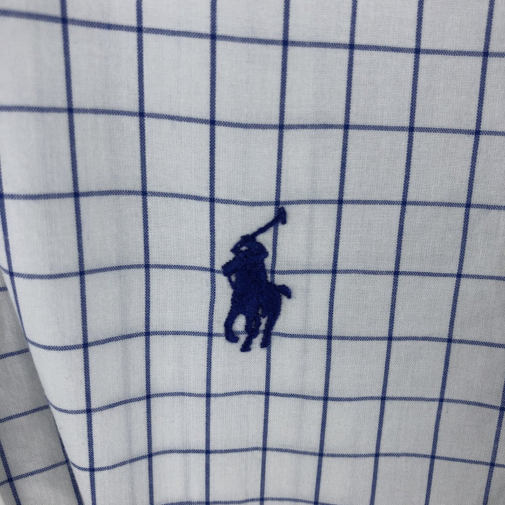 Ralph Lauren POLO by Ralph Lauren LOWELL SPORT long-sleeved cotton check shirt, men's size M cotton white type Vintage Second Hand