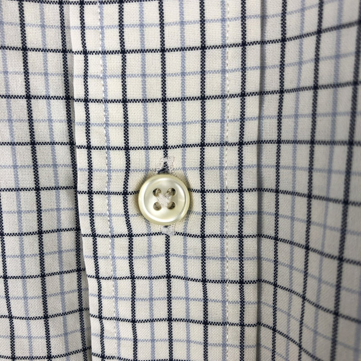 Ralph Lauren POLO by Ralph Lauren LOWELL SPORT long sleeve cotton check shirt, men's size L cotton white type Vintage Second Hand
