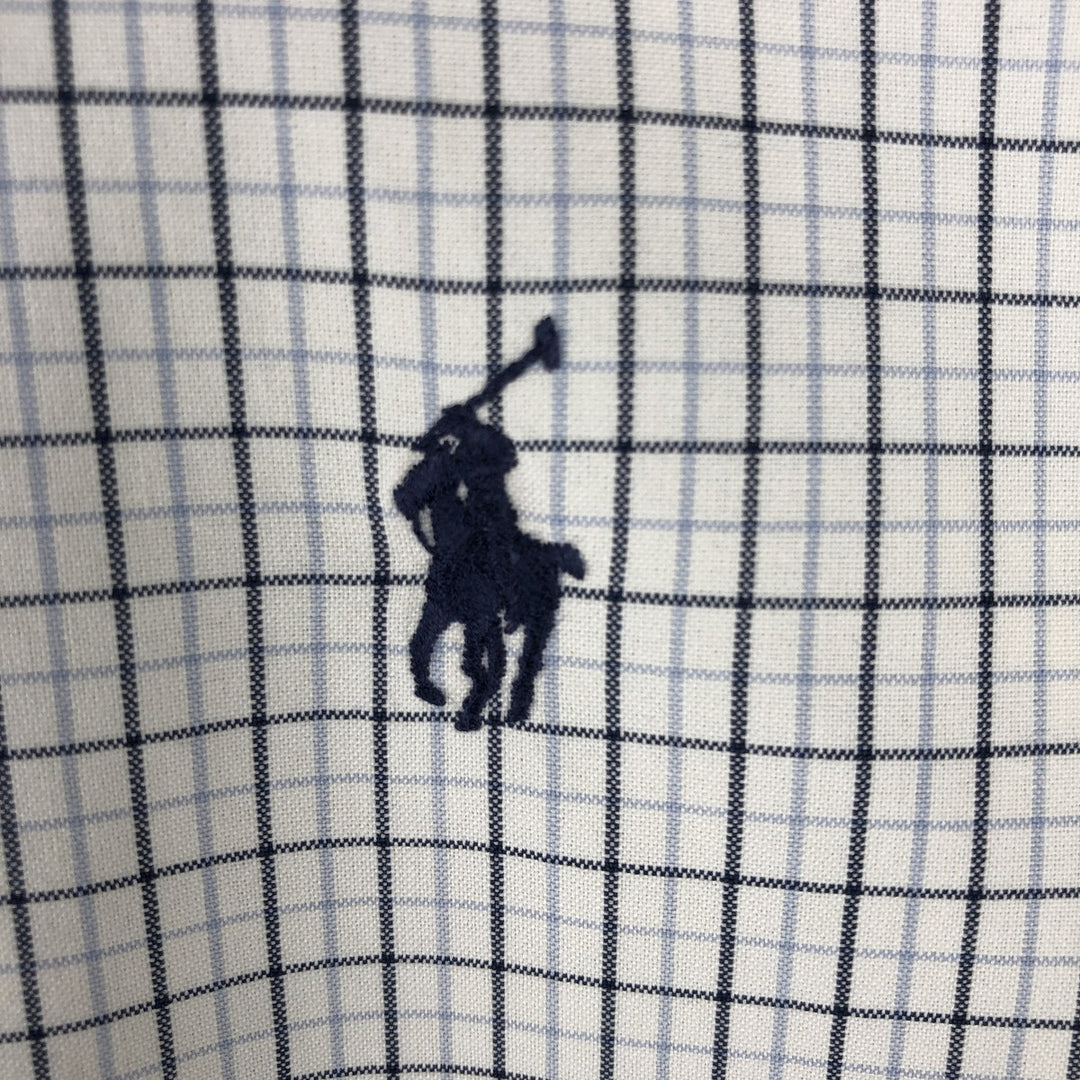 Ralph Lauren POLO by Ralph Lauren LOWELL SPORT long sleeve cotton check shirt, men's size L cotton white type Vintage Second Hand