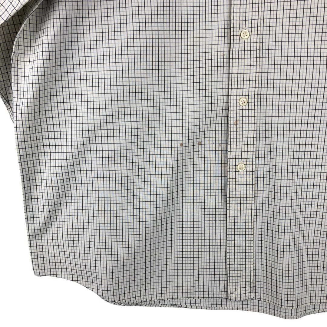 Ralph Lauren POLO by Ralph Lauren LOWELL SPORT long sleeve cotton check shirt, men's size L cotton white type Vintage Second Hand