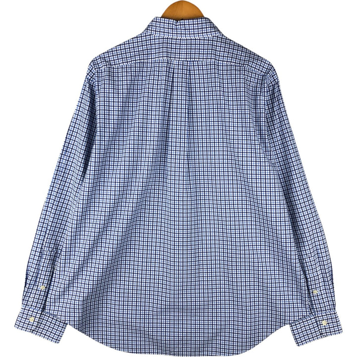 Ralph Lauren Classic Fit Gingham Check Long Sleeve Button-Down Check Shirt, Men's XL cotton white type Vintage Second Hand