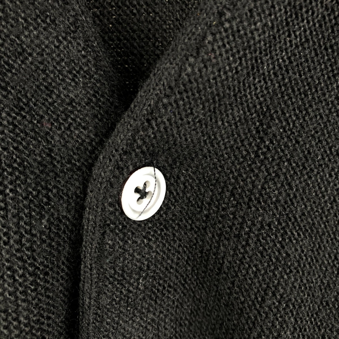 IZOD Acrylic Knit Cardigan, Men's Size Medium acrylic black type Vintage Second Hand