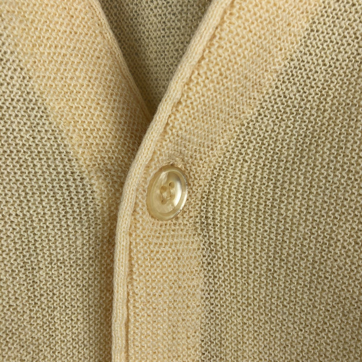 Vintage 1980'S Jantzen cardigan, made in the USA, size L, men's polyester lemon yellow Vintage Second Hand