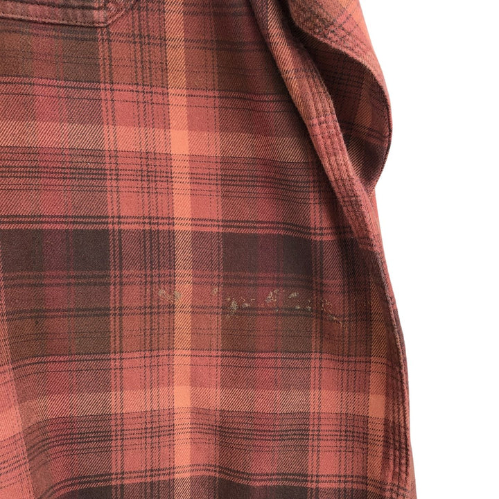 Carhartt Long Sleeve Button Down Light Flannel Check Shirt Men's XL cotton brown type Vintage Second Hand
