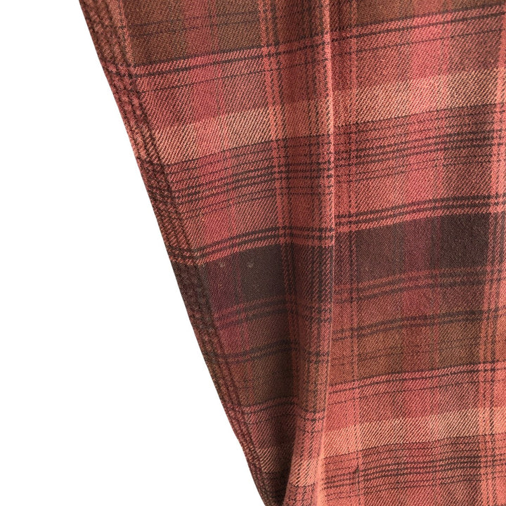 Carhartt Long Sleeve Button Down Light Flannel Check Shirt Men's XL cotton brown type Vintage Second Hand