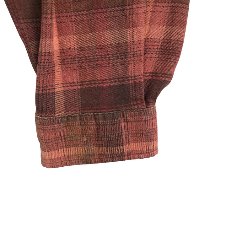 Carhartt Long Sleeve Button Down Light Flannel Check Shirt Men's XL cotton brown type Vintage Second Hand