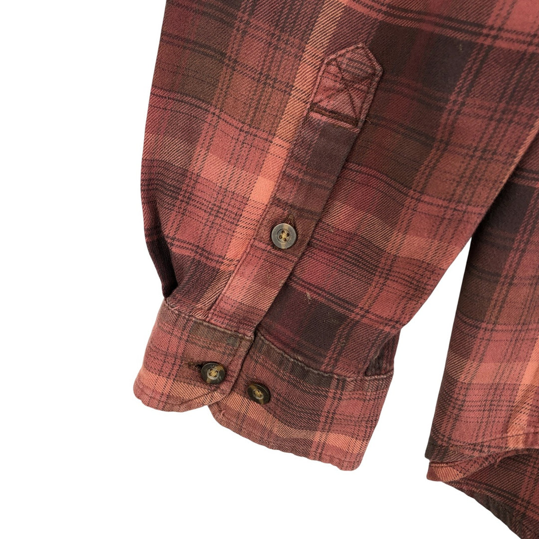 Carhartt Long Sleeve Button Down Light Flannel Check Shirt Men's XL cotton brown type Vintage Second Hand