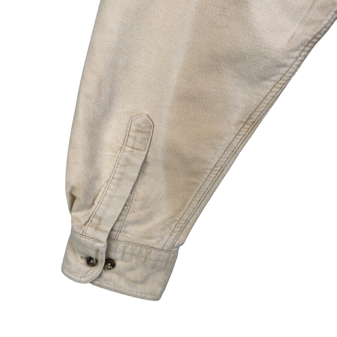 90'S Vintage Filson Long Sleeve Chamois Cloth Shirt, Made in USA, Men's XL cotton Beige type Vintage Second Hand