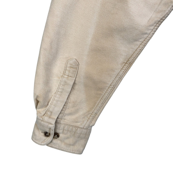 90'S Vintage Filson Long Sleeve Chamois Cloth Shirt, Made in USA, Men's XL cotton Beige type Vintage Second Hand