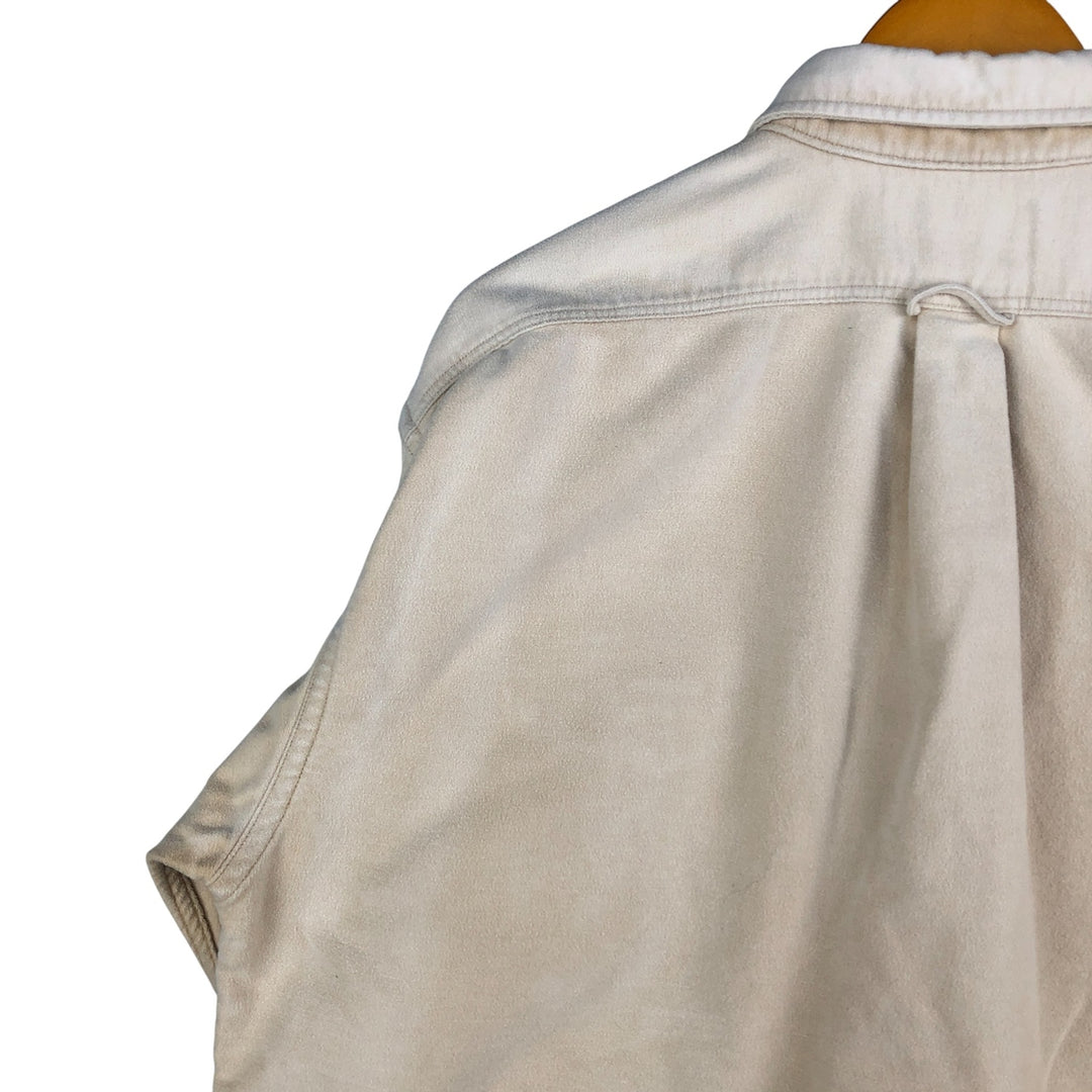 90'S Vintage Filson Long Sleeve Chamois Cloth Shirt, Made in USA, Men's XL cotton Beige type Vintage Second Hand