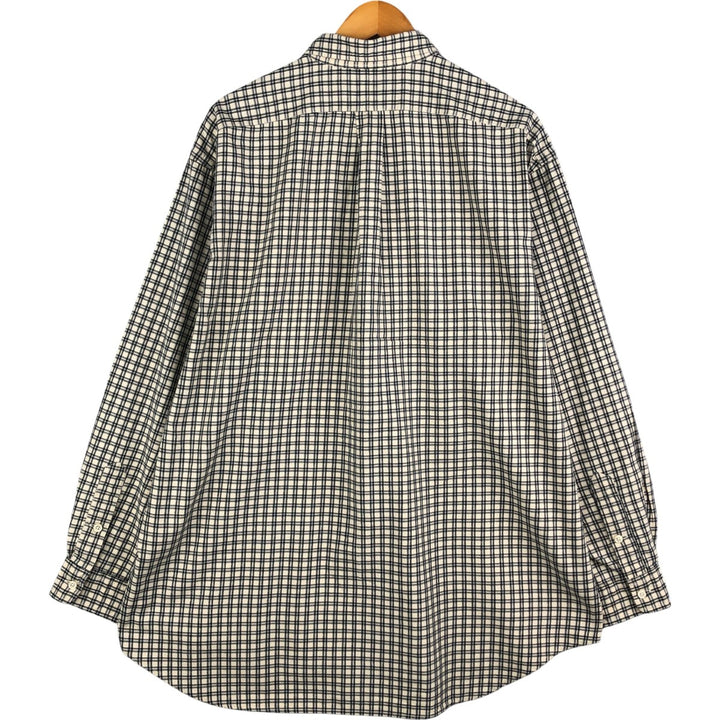Ralph Lauren POLO by Ralph Lauren BENFORD long-sleeved button-down check shirt, men's size XL cotton black type Vintage Second Hand