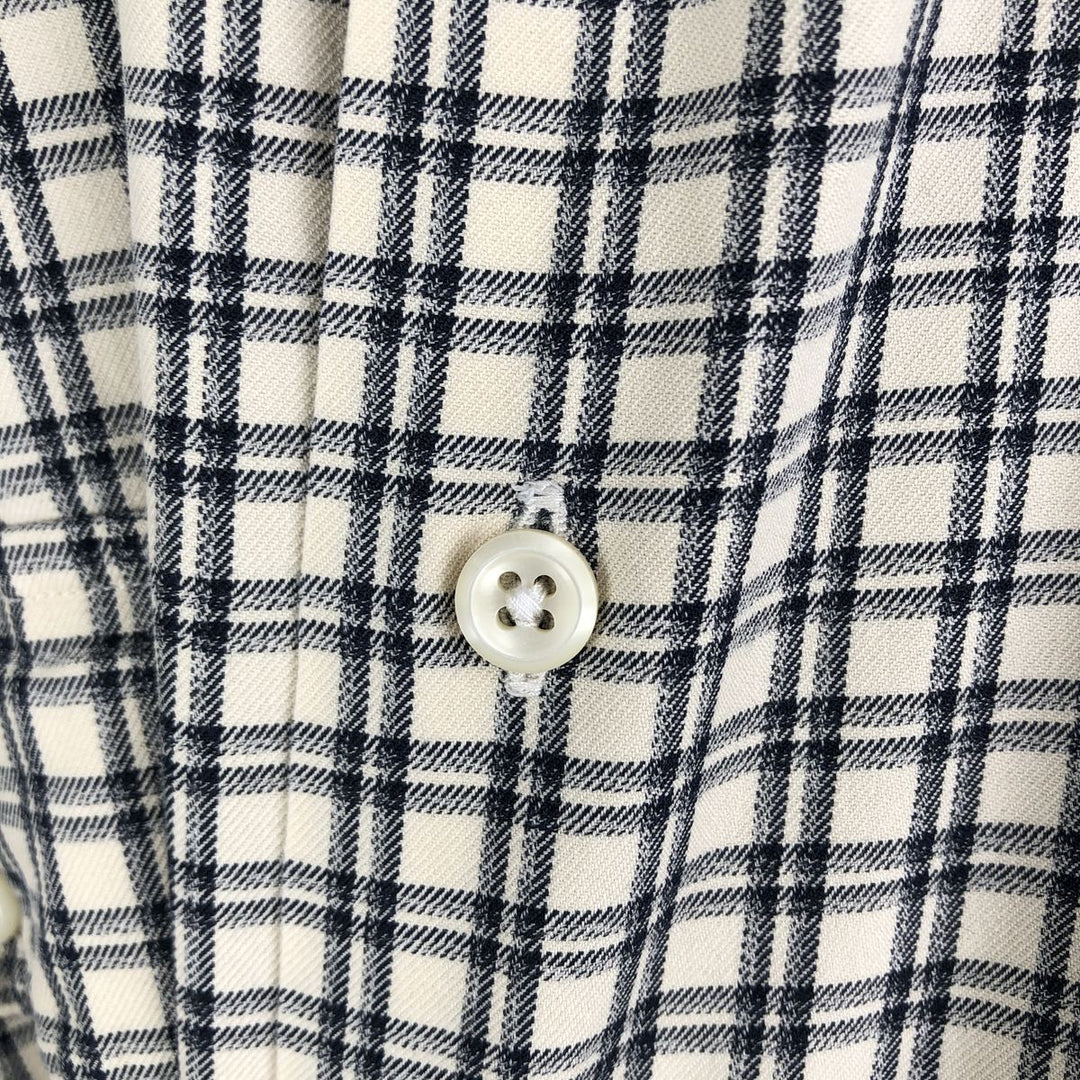 Ralph Lauren POLO by Ralph Lauren BENFORD long-sleeved button-down check shirt, men's size XL cotton black type Vintage Second Hand
